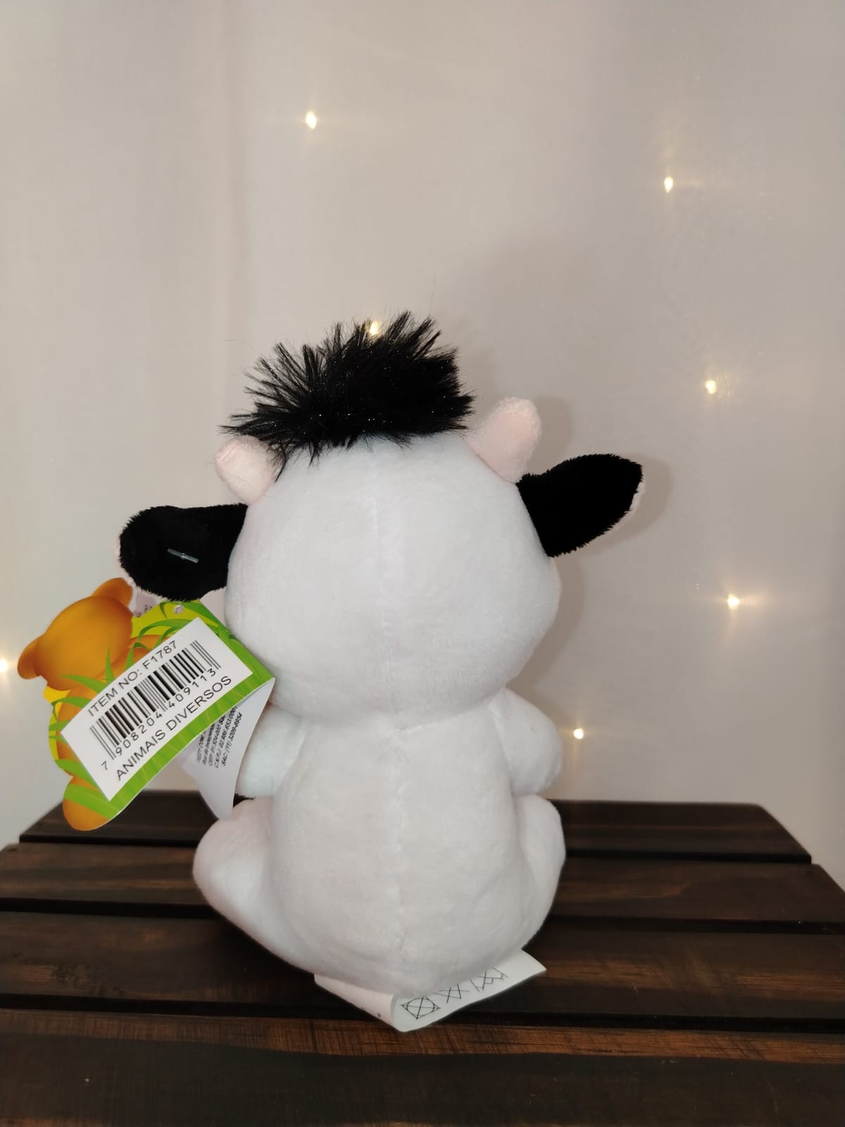 ANIMAIS PELUCIA SORT. 15CM RF.F1787 FIZZY vaca com cabelinhos  P - Imagem 3