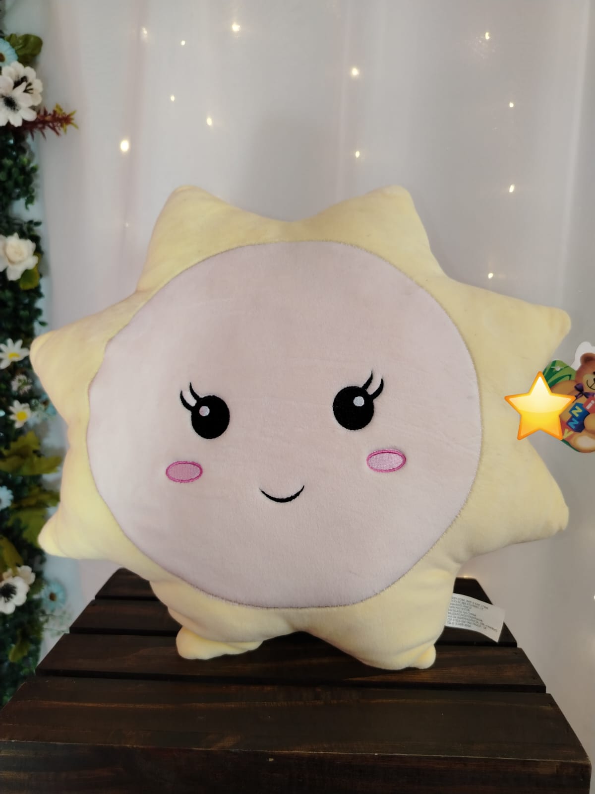 Almofada Estrela Amarela de Pelúcia – Fizzy (+18M)  tamanho GG