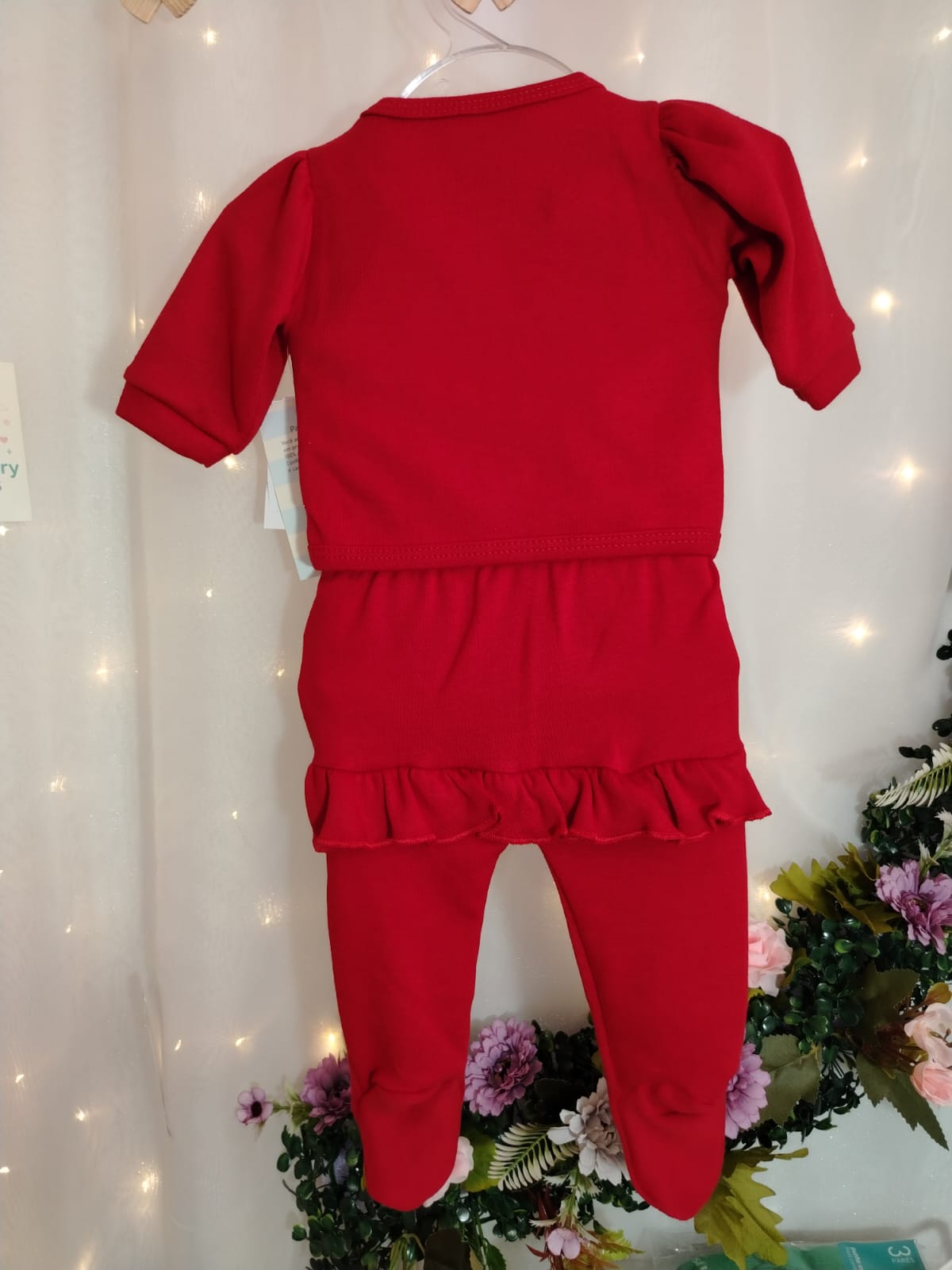 Conjunto Pagão Menina Vermelho RN (0 a 2 meses) 0306052 - Imagem 3