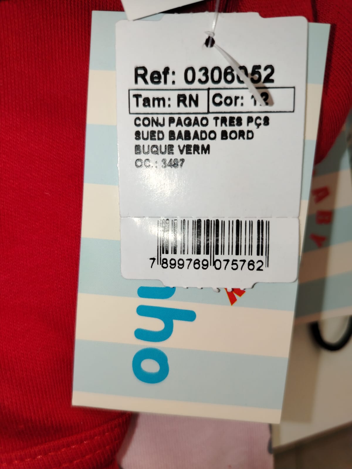 Conjunto Pagão Menina Vermelho RN (0 a 2 meses) 0306052 - Imagem 5