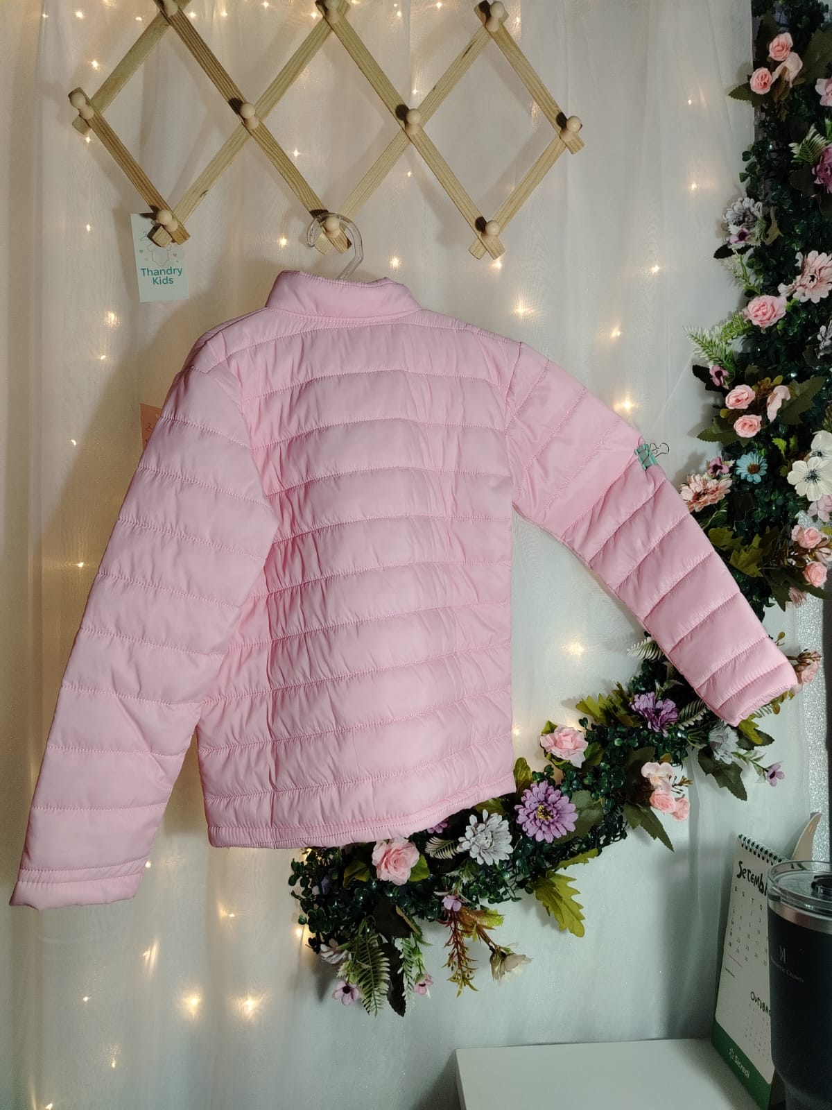 Jaqueta Puffer Menina Rosê Tamanho 10  ref 25284 - Imagem 3