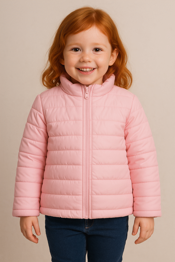 Jaqueta Puffer Menina Rosê Tamanho 10  ref 25284