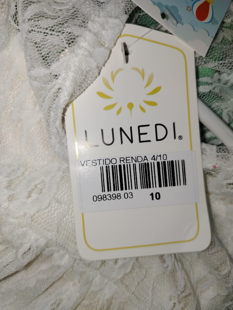 Vestido Renda Menina Tamanho 10 (9 a 10 anos) 09839803 - Imagem 6