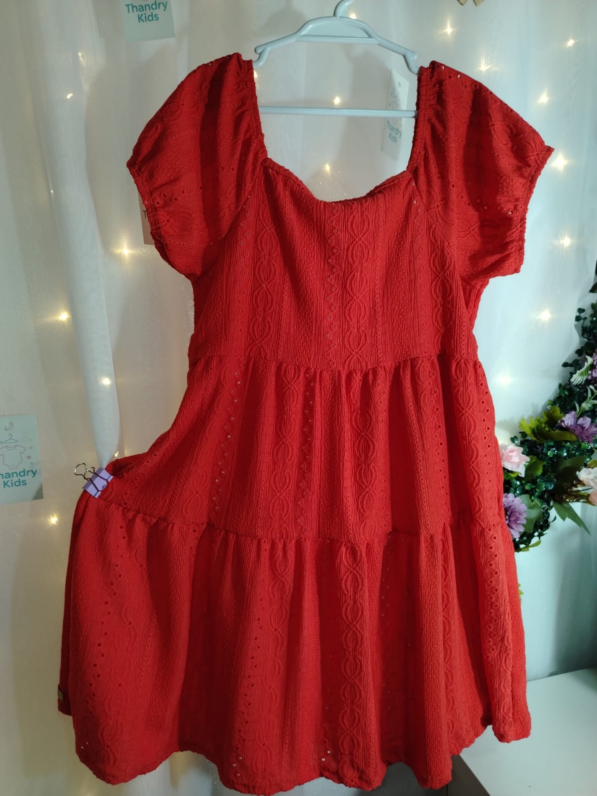 Vestido Malha Laise Menina Tamanho 10 (7 a 10 anos) 50888 - Imagem 2