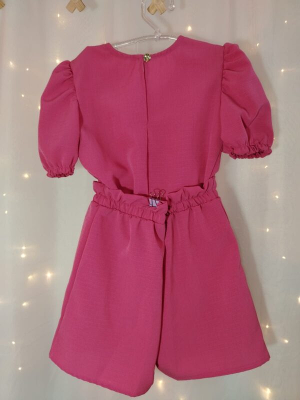 Conjunto Menina Rosa Jujuba com Pérolas e Laço – Ding Dang Premium 00048 - Imagem 3