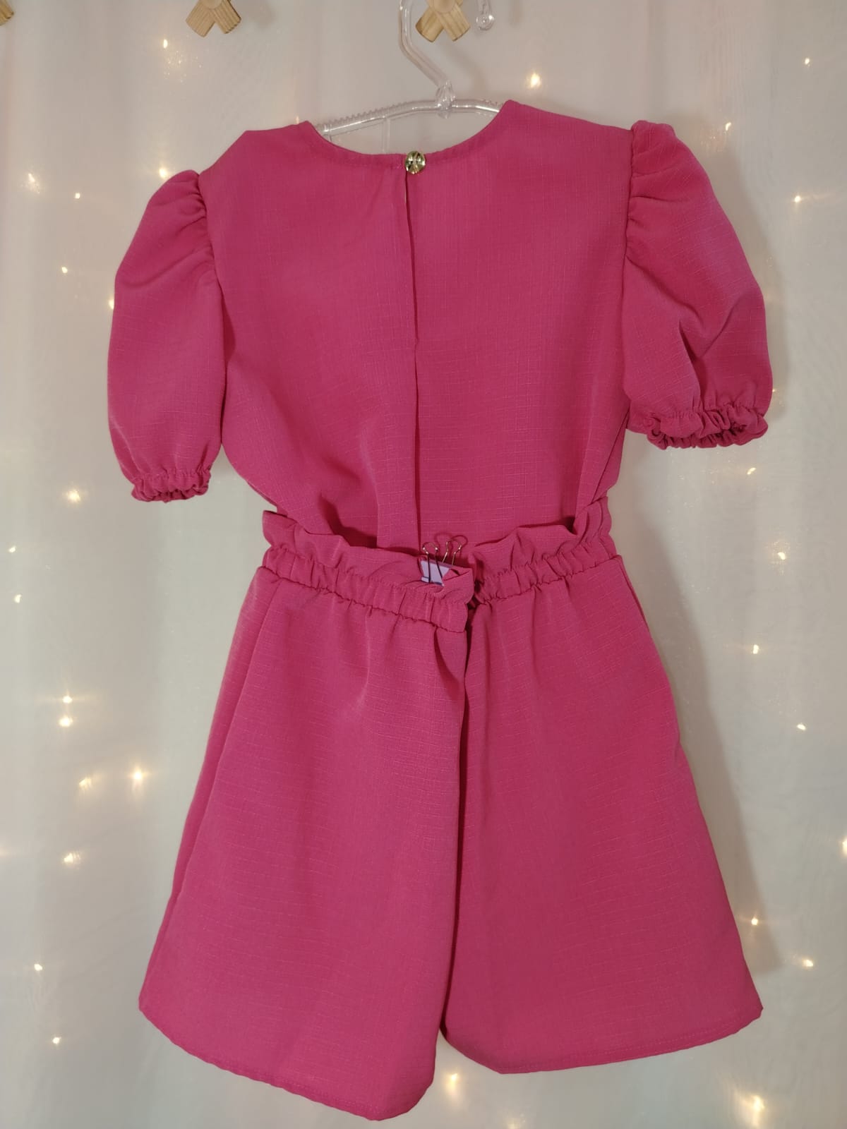 Conjunto Menina Rosa Jujuba com Pérolas e Laço – Ding Dang Premium 00048 - Imagem 3