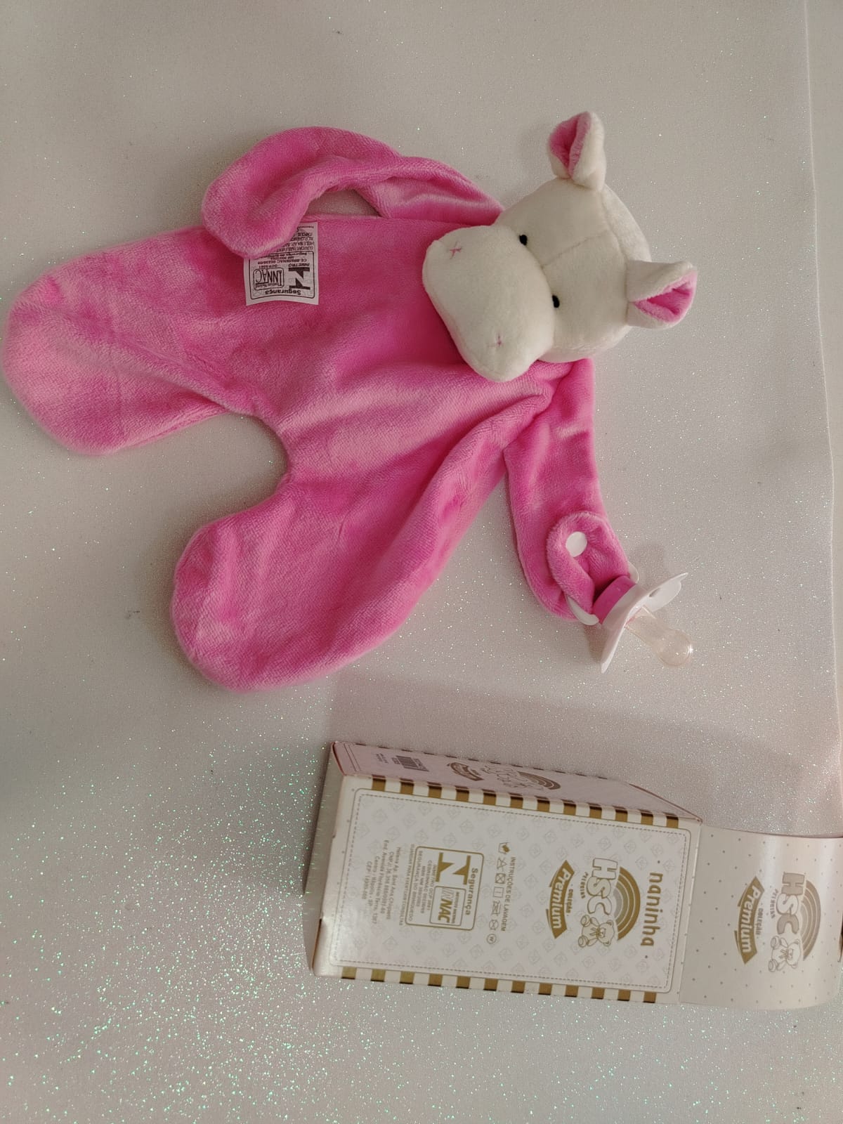Naninha Hipopótamo Rosa HSC Pelúcias Premium