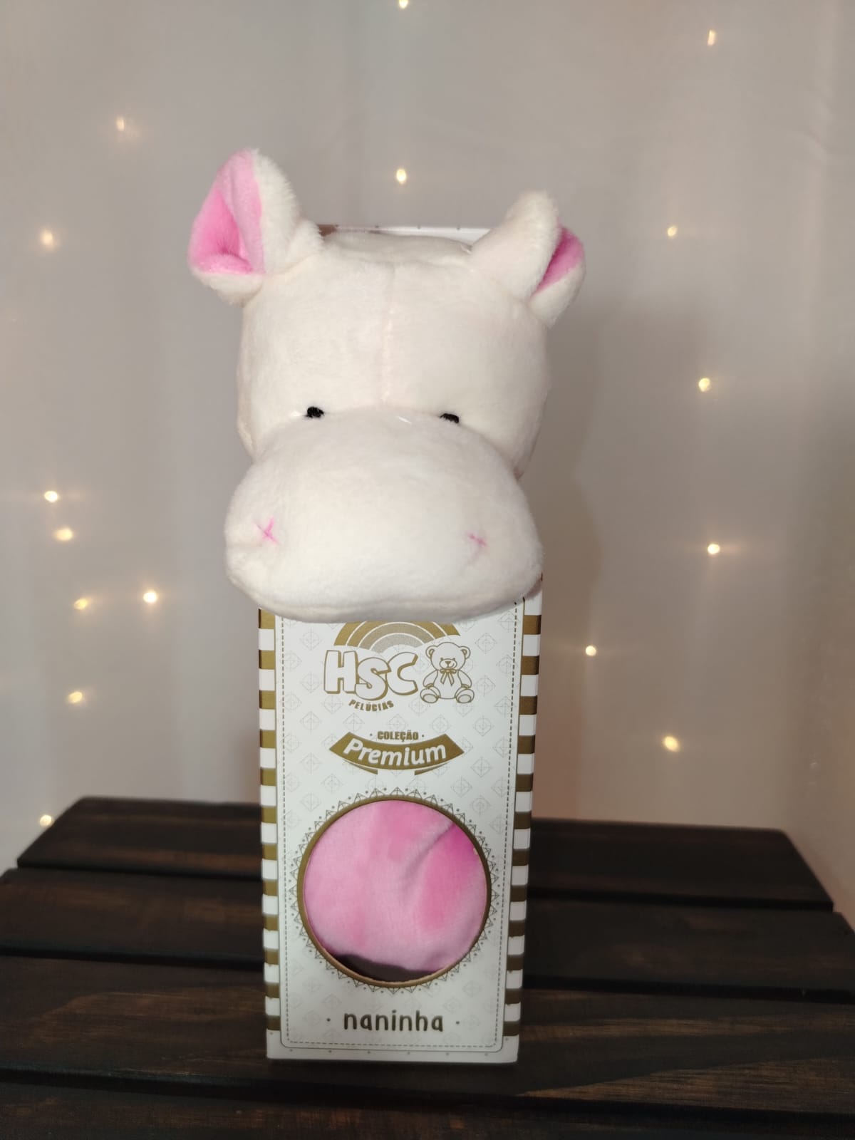 Naninha Hipopótamo Rosa HSC Pelúcias Premium - Imagem 4