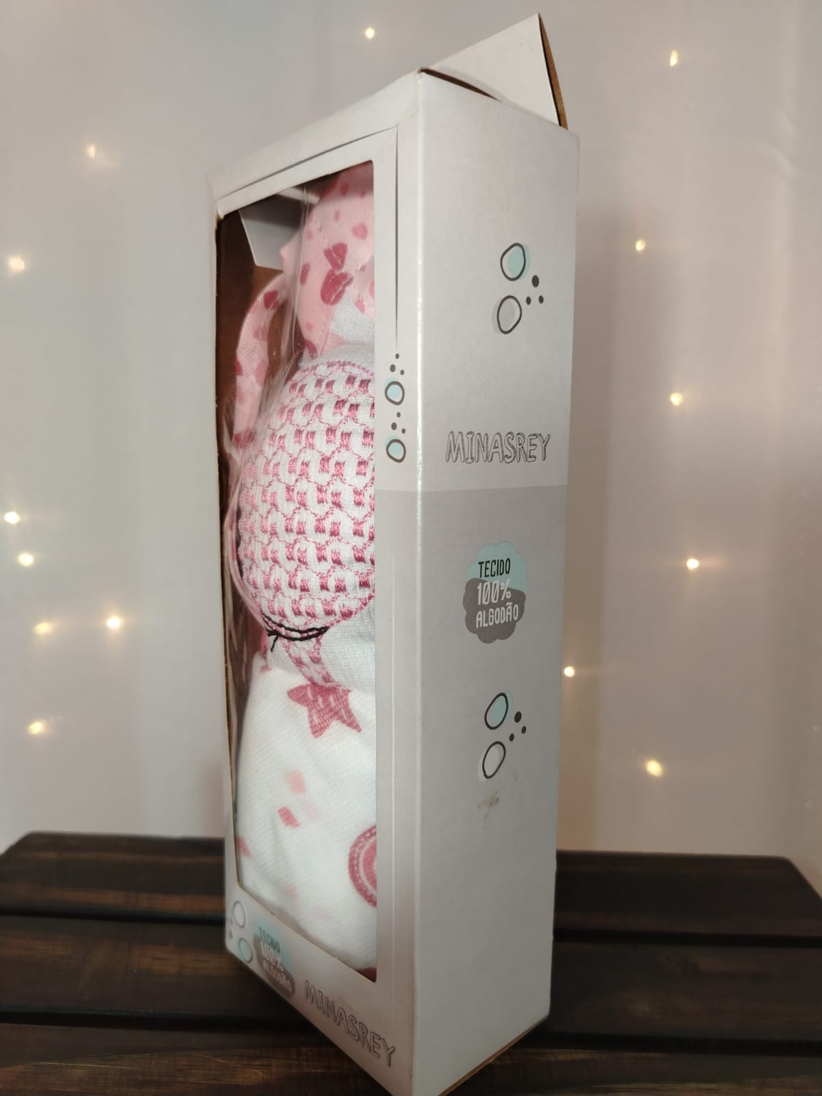 Naninha Minasrey Balão Rosa – 100% Algodão com Prendedor de Chupeta - Imagem 5