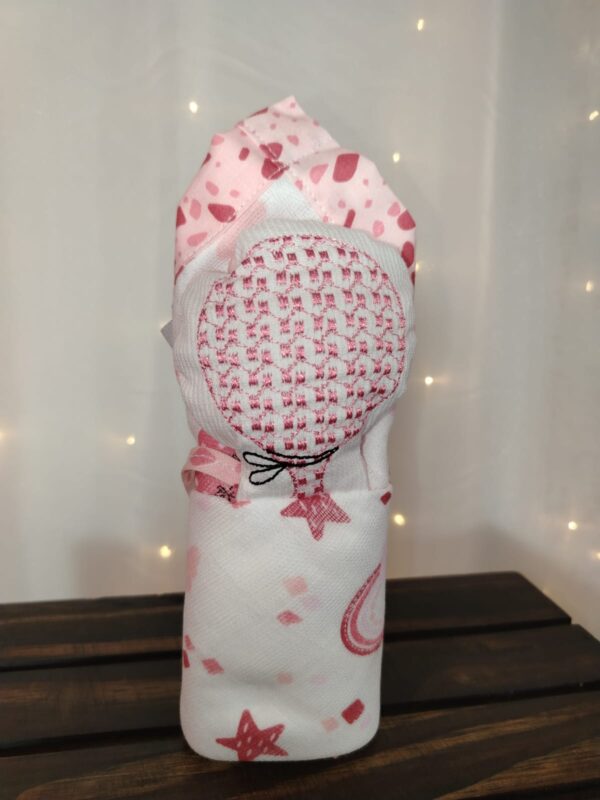 Naninha Minasrey Balão Rosa – 100% Algodão com Prendedor de Chupeta - Imagem 6