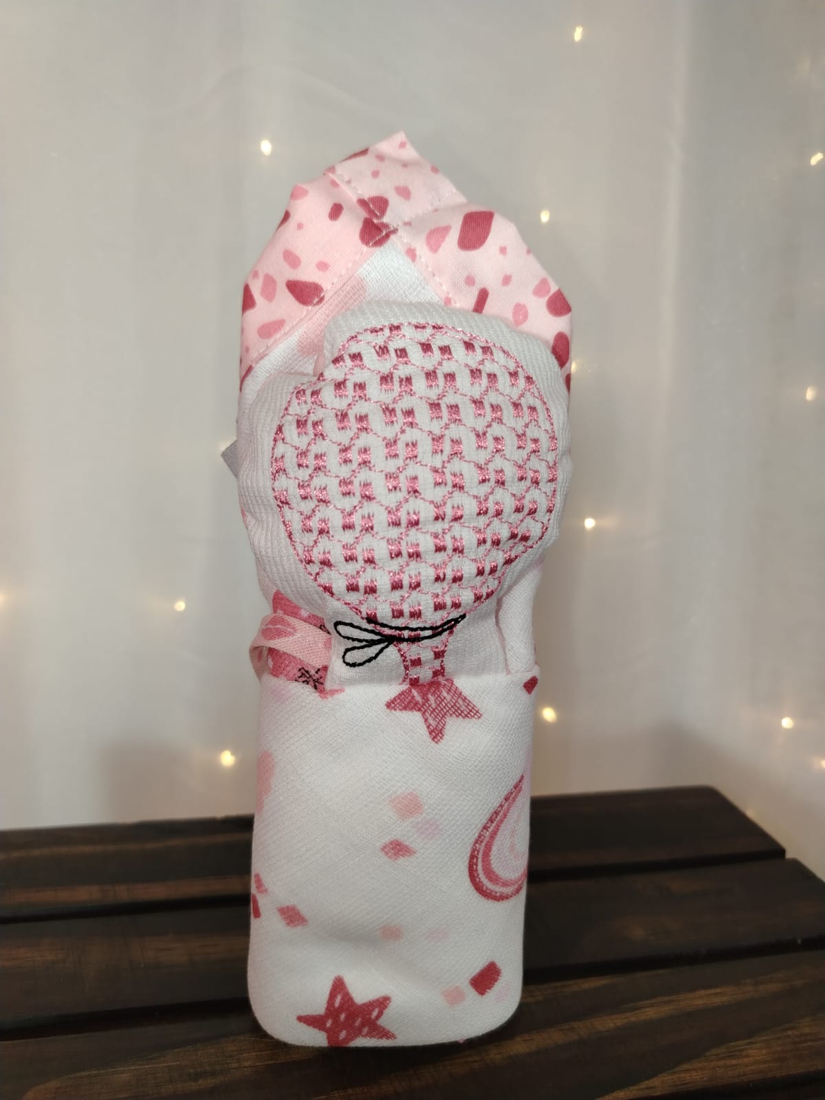 Naninha Minasrey Balão Rosa – 100% Algodão com Prendedor de Chupeta - Imagem 6