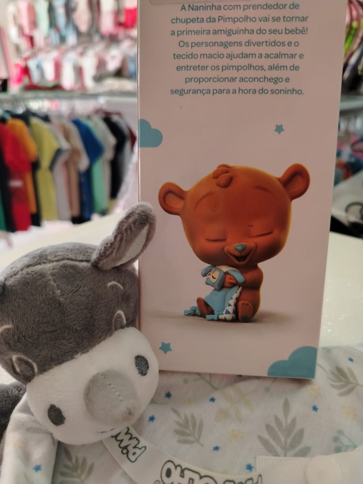 Naninha Rinoceronte com Prendedor de Chupeta Pimpolho - Imagem 2