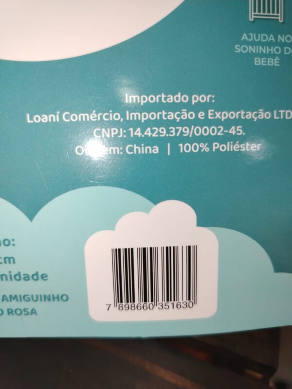 Naninha Gatinha Rosa com Prendedor de Chupeta Loani Baby & Kids - Imagem 3