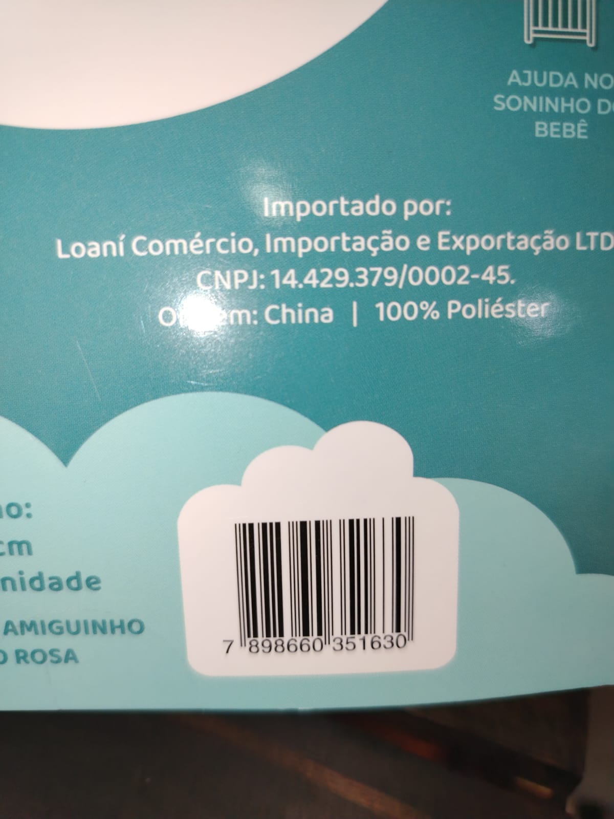 Naninha Gatinha Rosa com Prendedor de Chupeta Loani Baby & Kids - Imagem 3