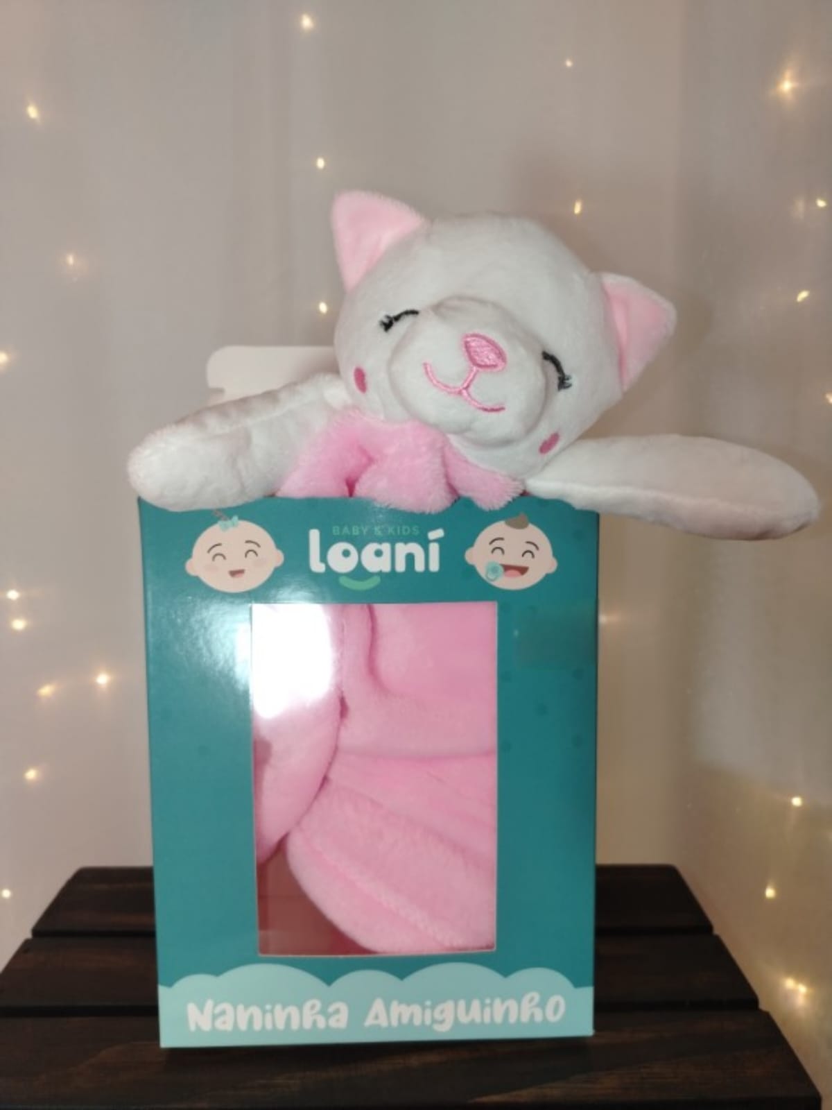 Naninha Gatinha Rosa com Prendedor de Chupeta Loani Baby & Kids - Imagem 6