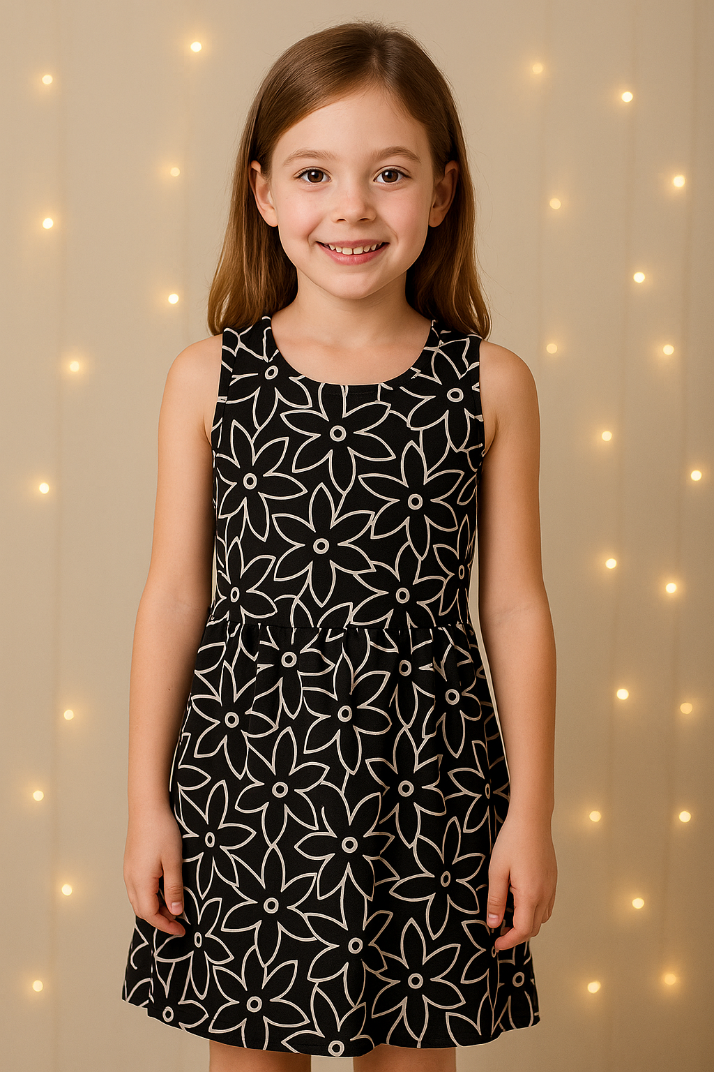 VESTIDO FEM JUV REGATA ESTAMPADO 10/16 REF232253 T