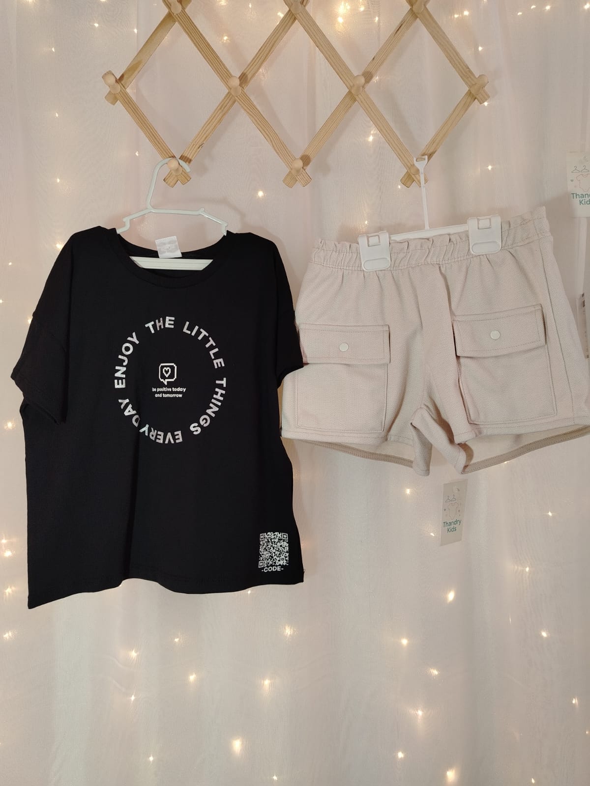 CONJ MC FEM JUV SHORTS CARGO 10 AO 16 REF251949 TAMANHO 10 preto - Imagem 4
