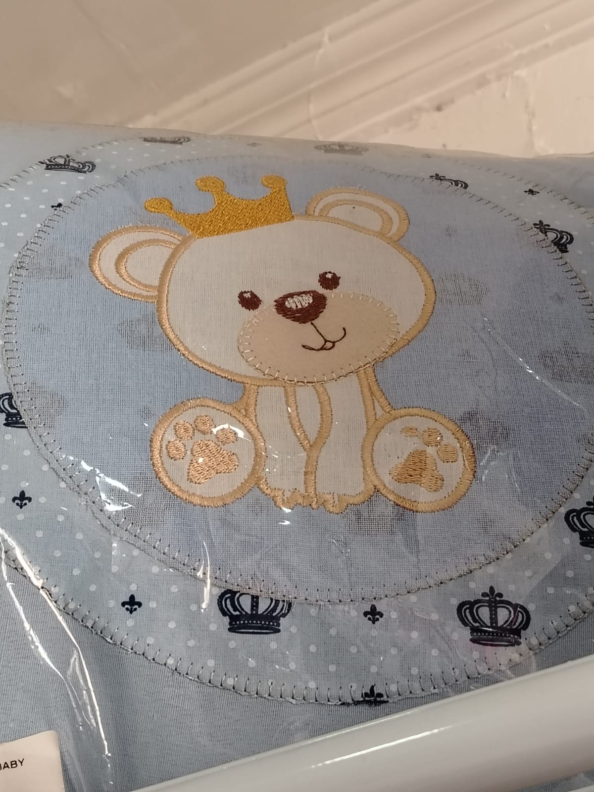 Kit Berço 10 Peças Urso Baby Azul – Balu Baby (Padrão Americano)