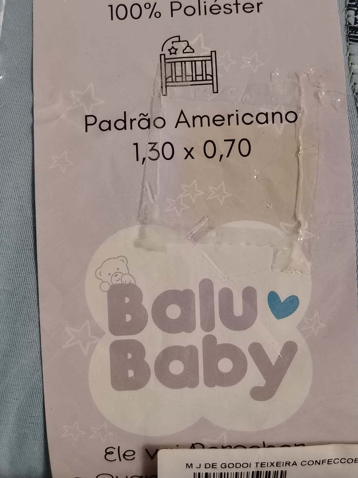 Kit Berço 10 Peças Urso Baby Azul – Balu Baby (Padrão Americano) - Imagem 3