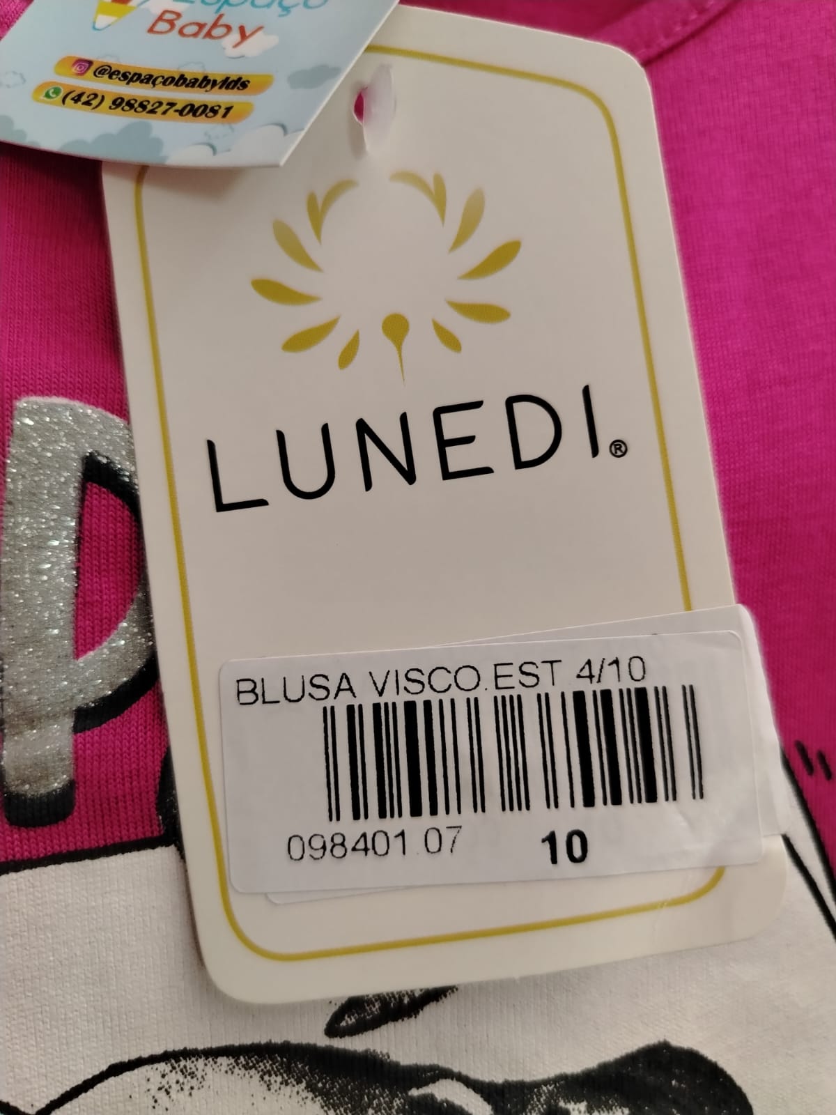 Conjunto Feminino LUNEDI Keep Moving Pink e Amarelo –  09840107 Tamanho 10 - Imagem 7