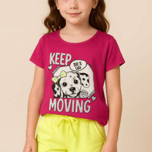 Conjunto Feminino LUNEDI Keep Moving Pink e Amarelo –  09840107 Tamanho 10