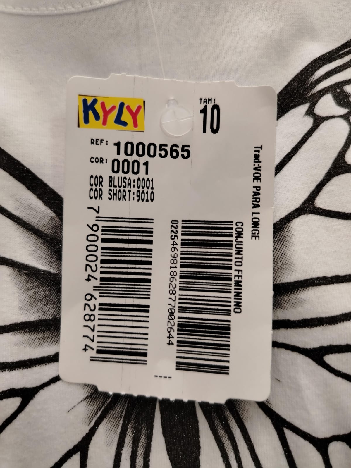 CONJ FEM JUV MC BORBOLETA FREE 10AO16 REF1000565 TAMANHO 10 - Imagem 5