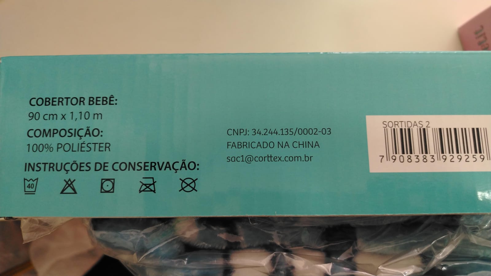 Cobertor Bebê Raschel Le Petit Corttex Sortido - Imagem 3