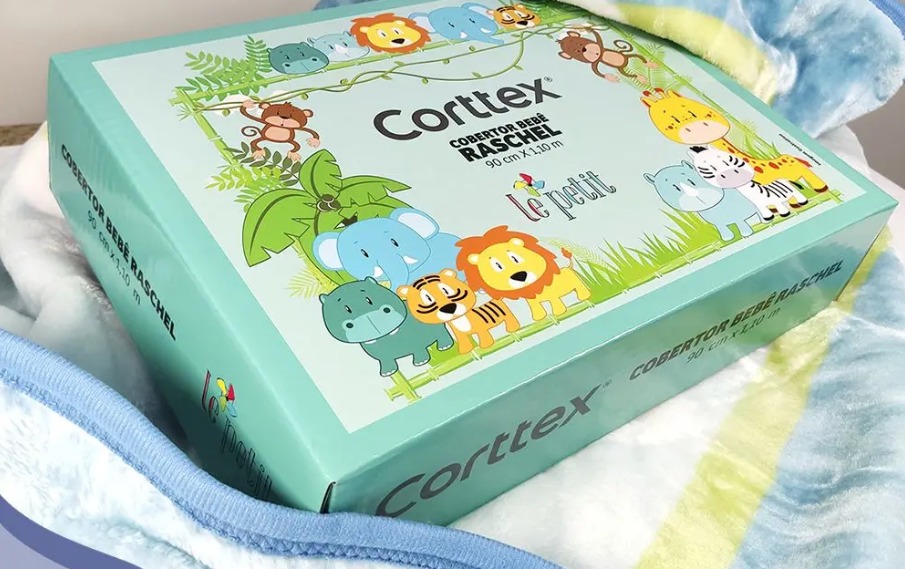 Cobertor Bebê Raschel Le Petit Corttex Sortido - Imagem 2