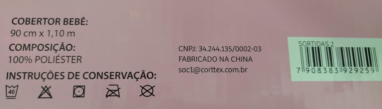 Cobertor Bebê Raschel Le Petit Corttex Gatinha Rosa - Imagem 3