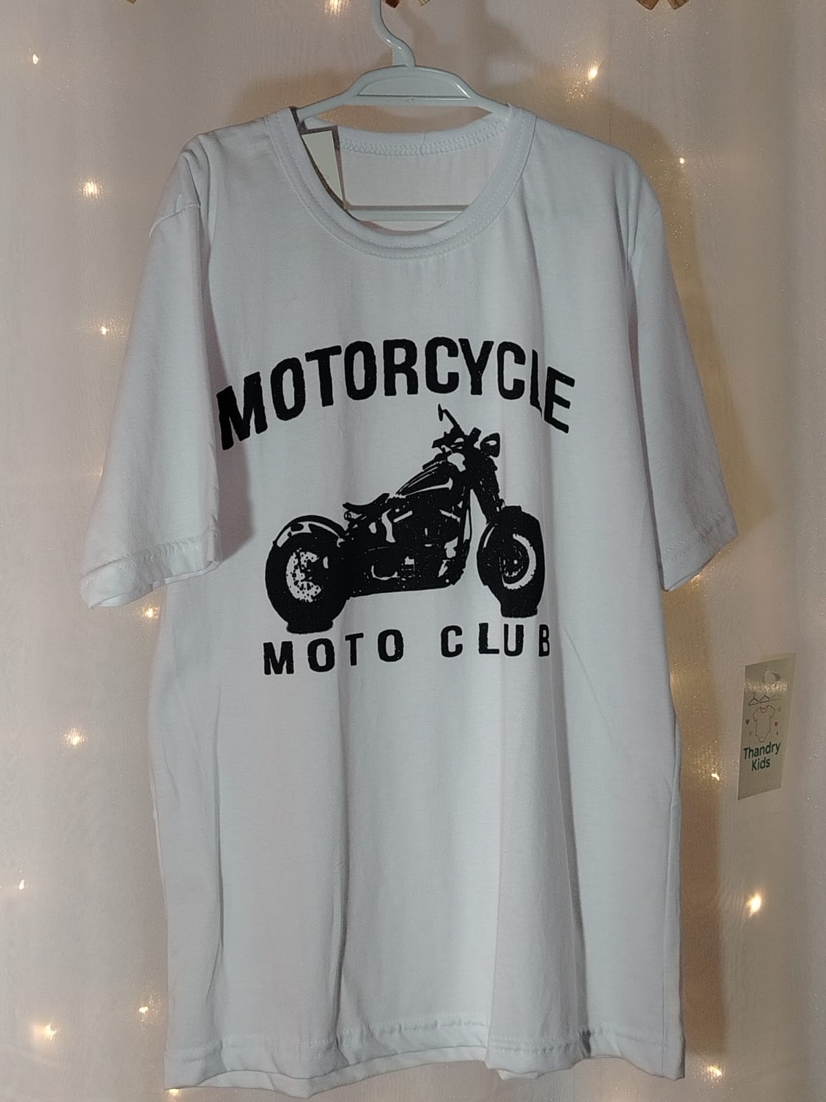 Camiseta Branca com Estampa Moto Club – Unissex (Tamanho 10) - Imagem 2