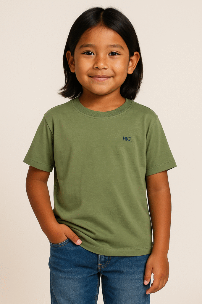 Camiseta Verde Coral Menino 00507 Tamanho 10 anos