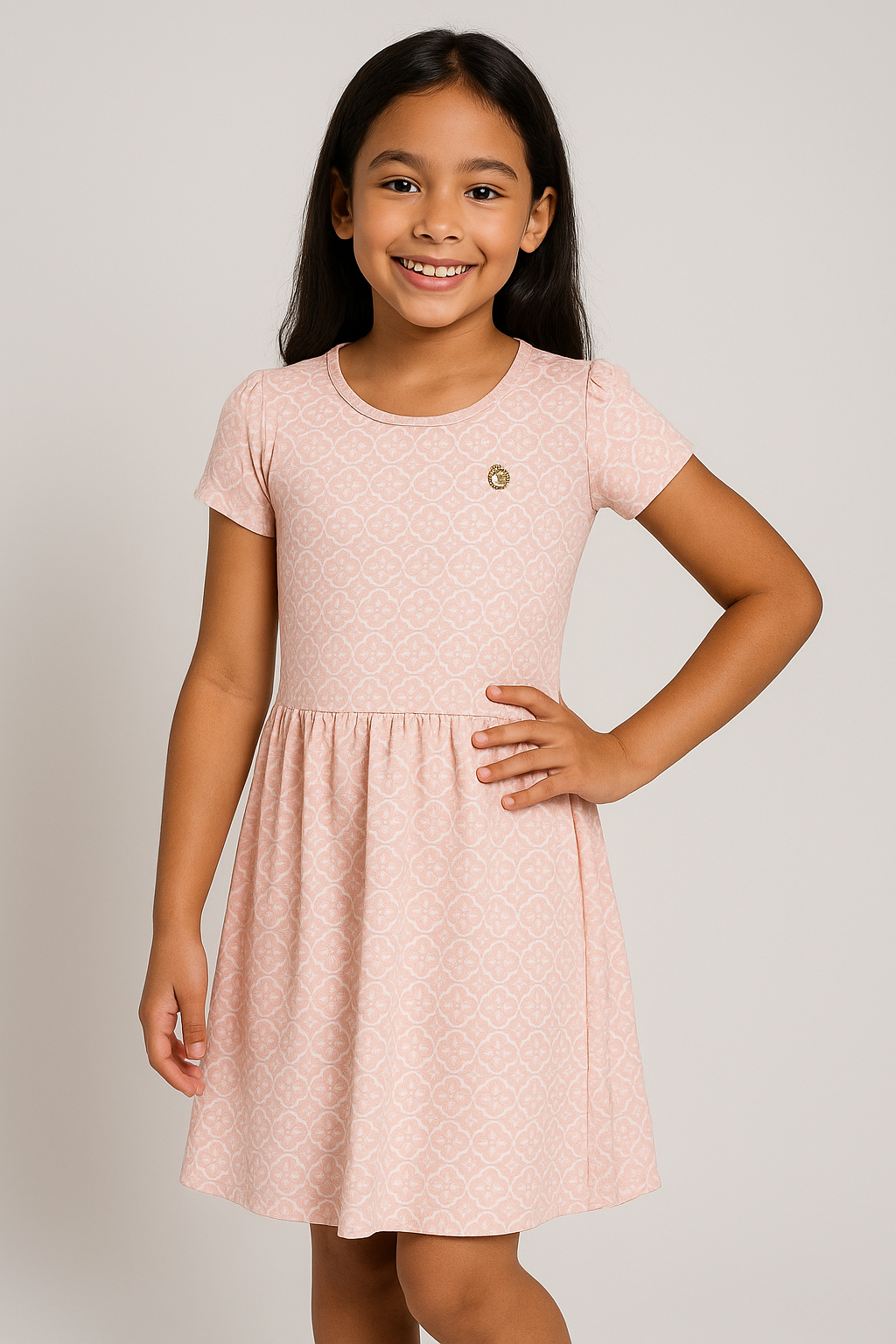 VESTIDO FEM MC JUV ESTAMPADO 10AO14 REF21619 TAMANHO 10