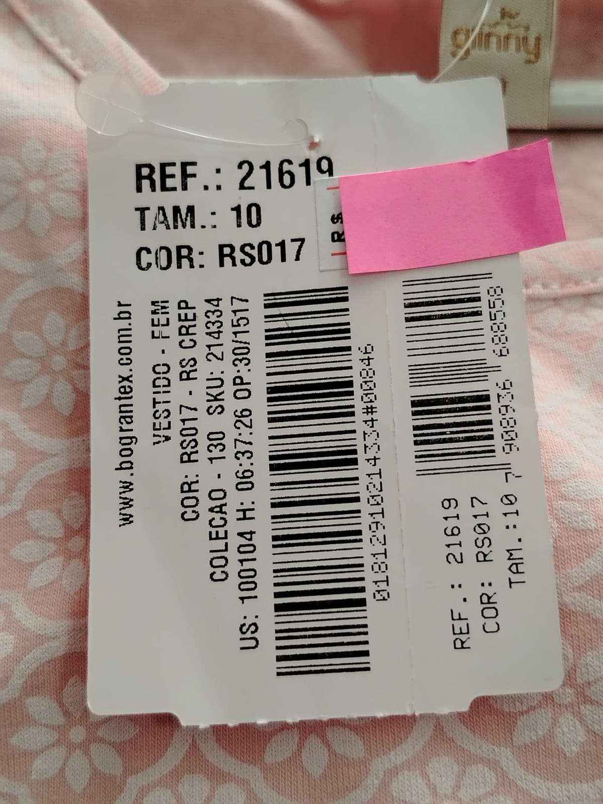 VESTIDO FEM MC JUV ESTAMPADO 10AO14 REF21619 TAMANHO 10 - Imagem 6