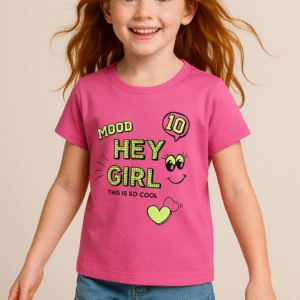 Blusa Infantil Feminina Lunedí Rosa “Hey Girl” 09839207(Tamanho 8)