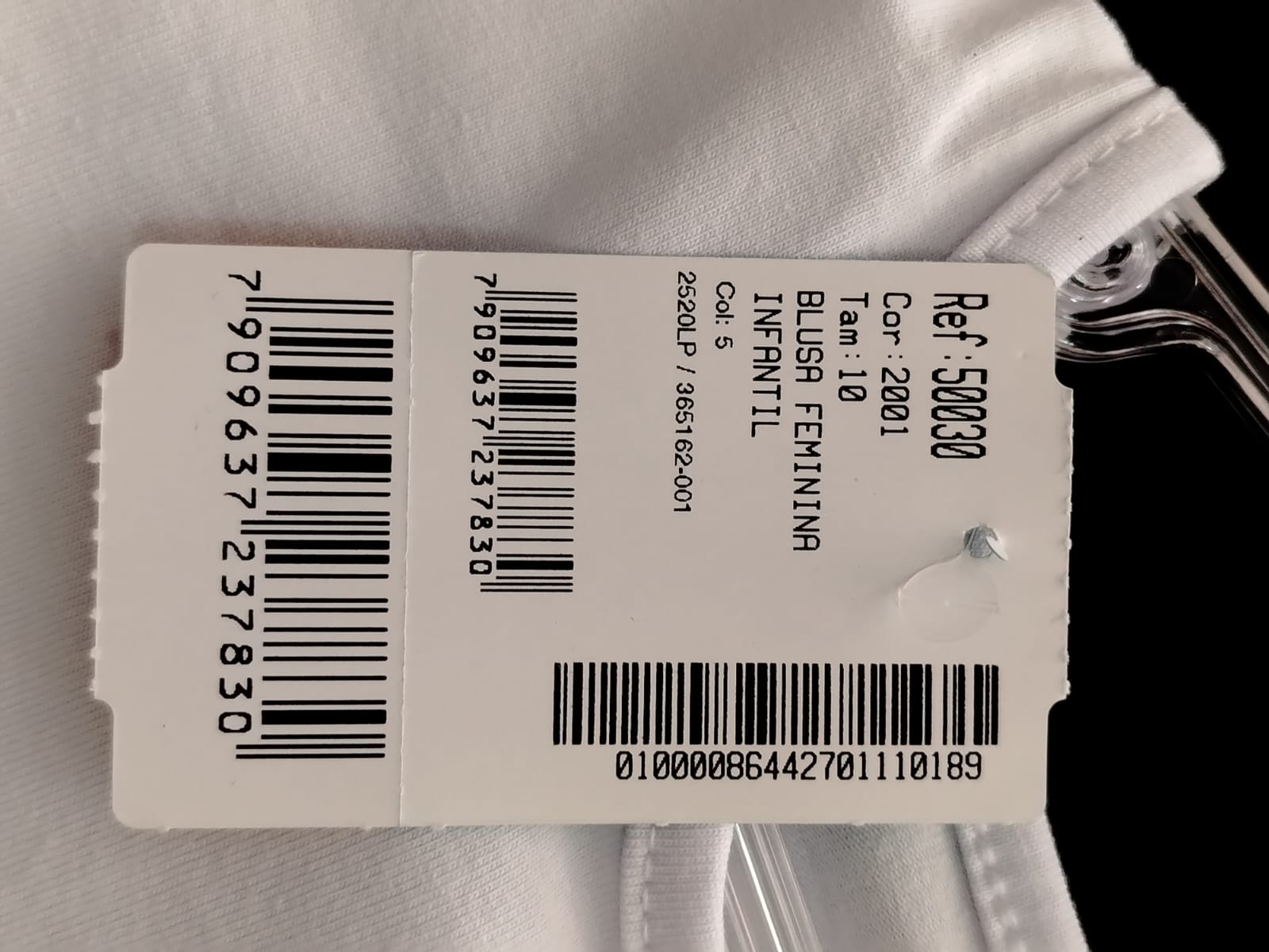 BLUSA FEM MC INF 10AO16 REF50030 TAMANHO 10 - Imagem 5