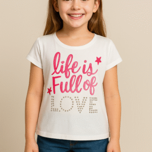 Blusa Menina Lunedi “Life is Full of Love” – 09910523 tamanho 8