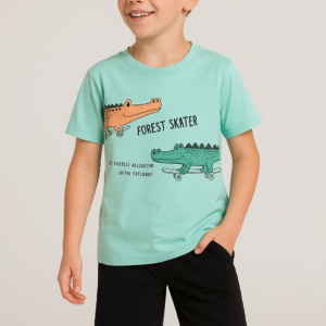 Conjunto Menino Forest Skater Verde Água 221445 Tam. 8