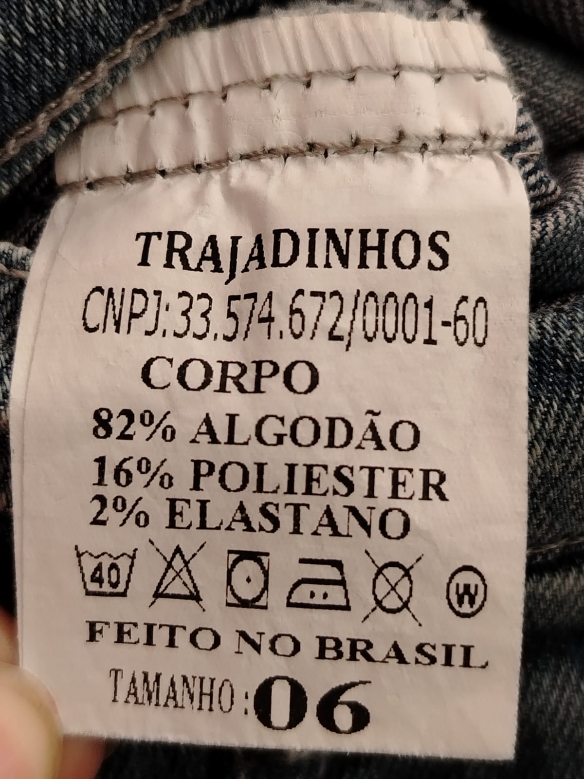 Shorts Jeans Menina 6– Azul Delavê 1825 - Imagem 4