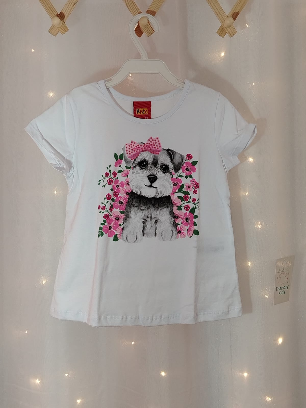 BLUSA FEM MC INF CACHORRINHA FLOR REF1000685 TAMANHO 6 - Imagem 2