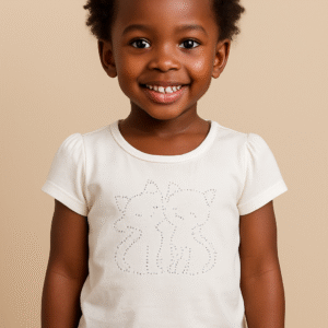 BLUSA FEM MC INF GATINHOS BRILHOS 4AO8 REF43756 TAMANHO 4