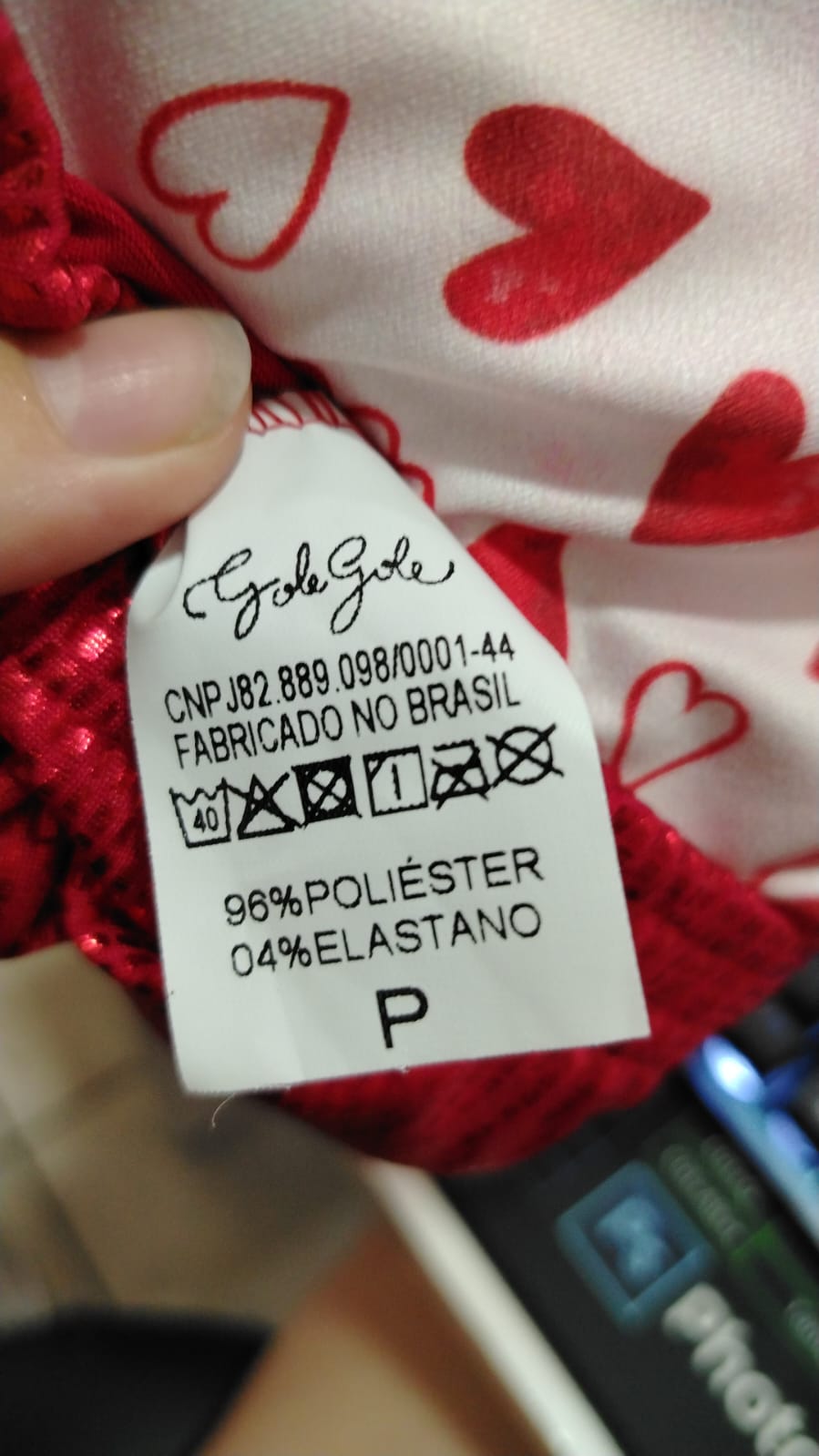 Produto: Conjunto Body + Short Brilhoso Vermelho - Imagem 5