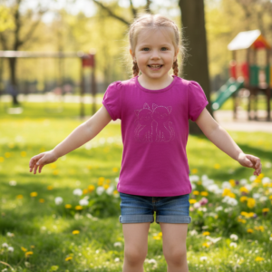 BLUSA FEM MC INF GATINHOS BRILHOS 4AO8 REF43756 TAMANHO 6 rosa