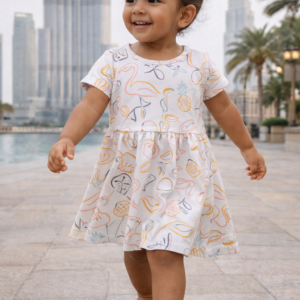 VESTIDO INF FEM MC ESTAMPADO  REF232225 TAMANHO 2