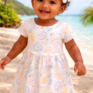 VESTIDO INF FEM MC ESTAMPADO 232225 TAM 1