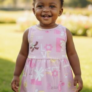 VESTIDO FEM INF REGATA ESTAMPA  211634 TAM 1