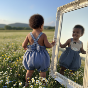 Jardineira Menina Jeans Ursinha – Ref. 6776  TAMANHO 1