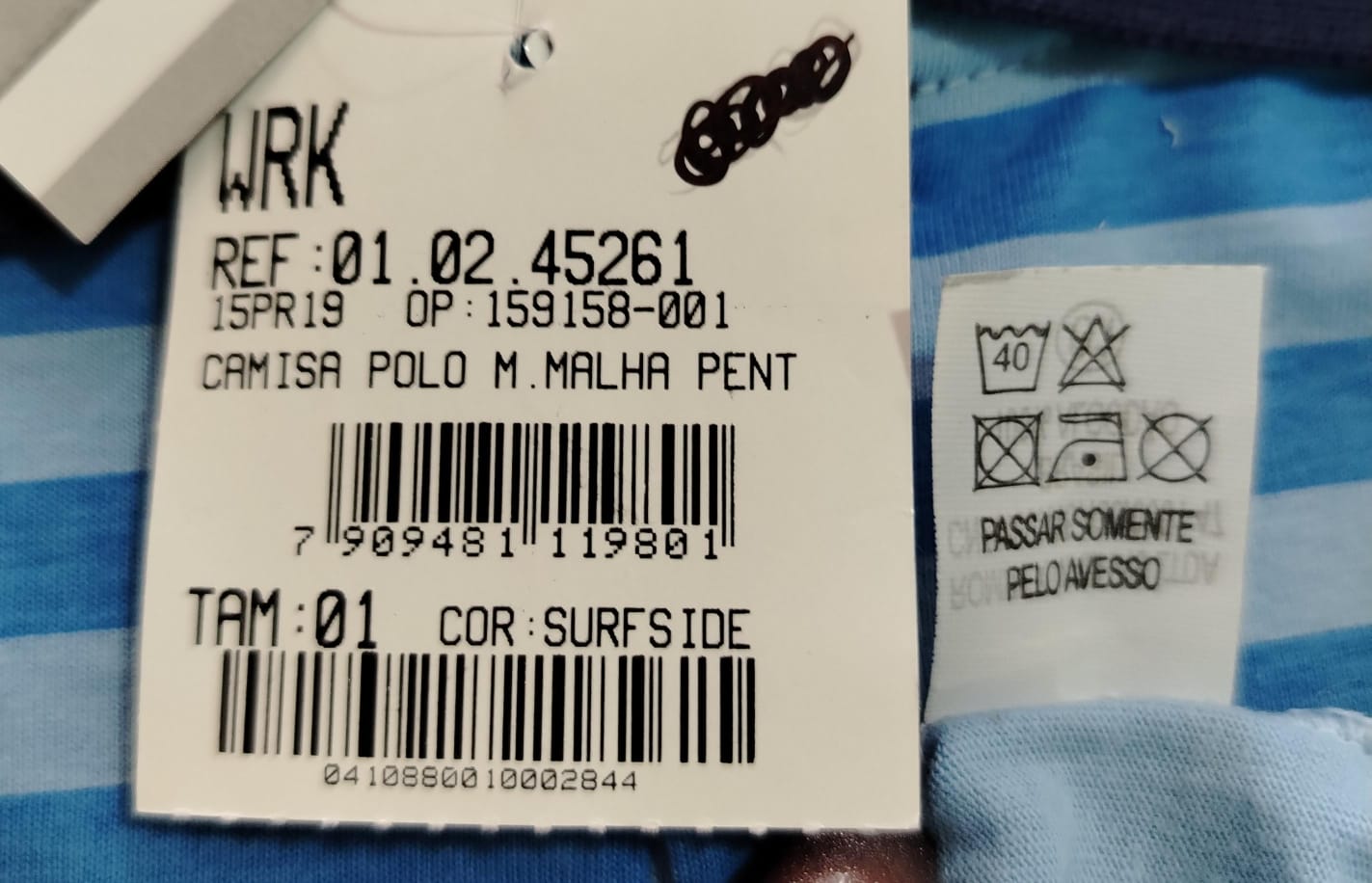 Camisa Polo Menino Listrada Azul –45261 Tamanho 1 - Imagem 4