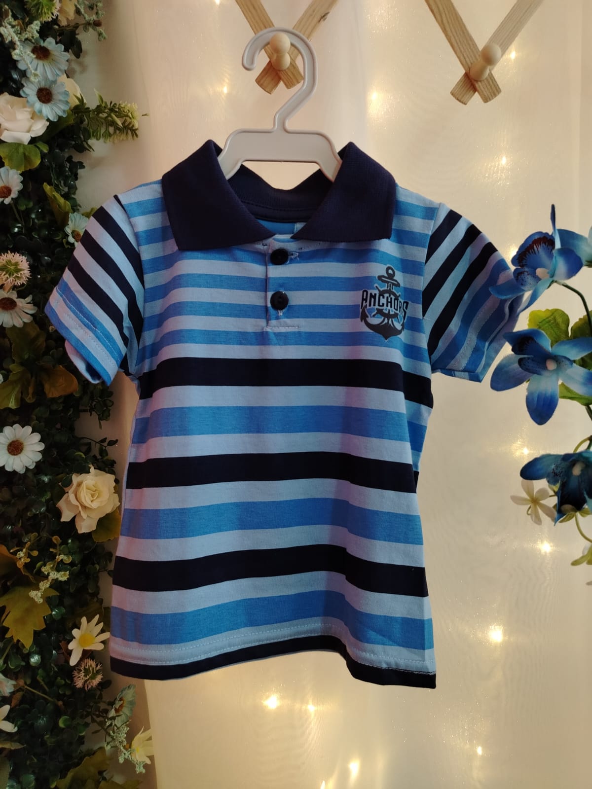 Camisa Polo Menino Listrada Azul –45261 Tamanho 1 - Imagem 2