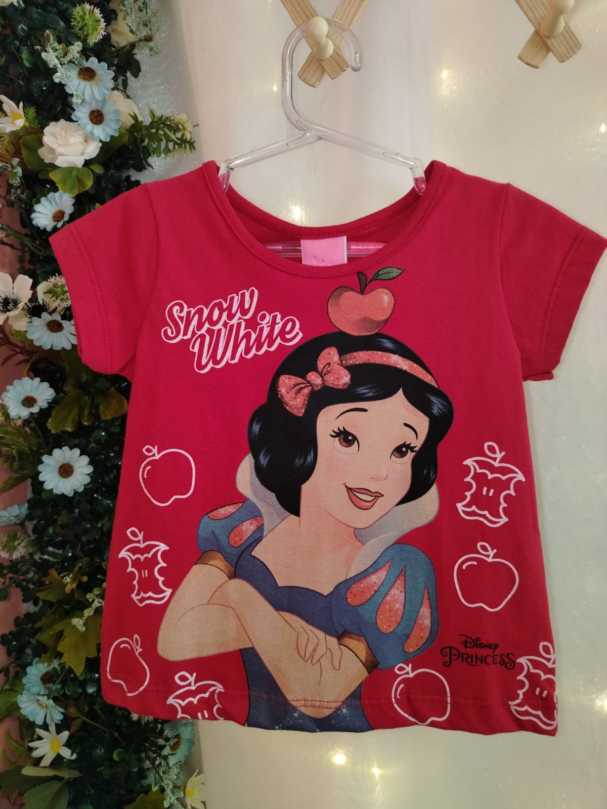 Camiseta Infantil Menina Branca de Neve Vermelha Tamanho 1 – Ref. 89056 - Imagem 2