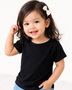 Blusa Feminina Manga Curta Preta – Ref. 48328 Tamanho 1